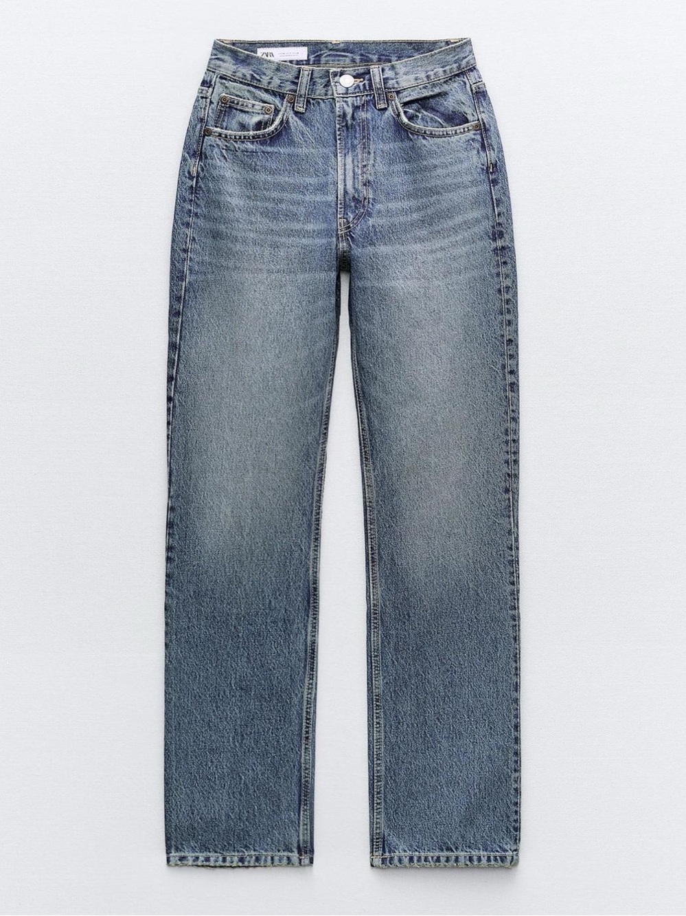 Zara Straight Leg Dark Wash Jeans